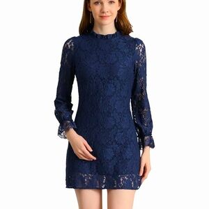 Blue Lacey mini dress